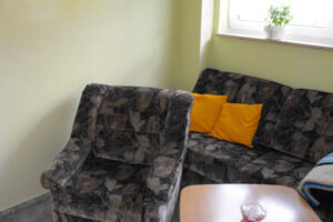 Ferienwohnung - Wohnzimmer mit Couch und Sessel