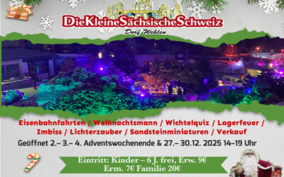 Einladung zum Weihnachtszauber in den Miniaturpark „Kleine Sächsische Schweiz“