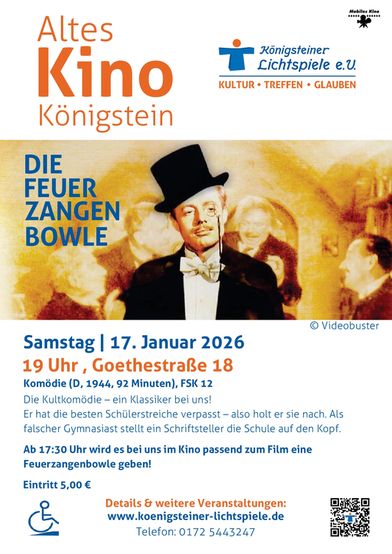 Kinostart mit Kultfilm im Alten Kino Königstein