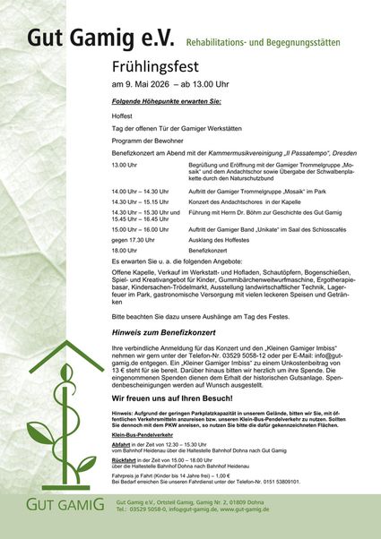 Frühlingsfest beim Gut Gamig e.V.
